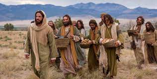 Jesus on the way to the Mount of Olives